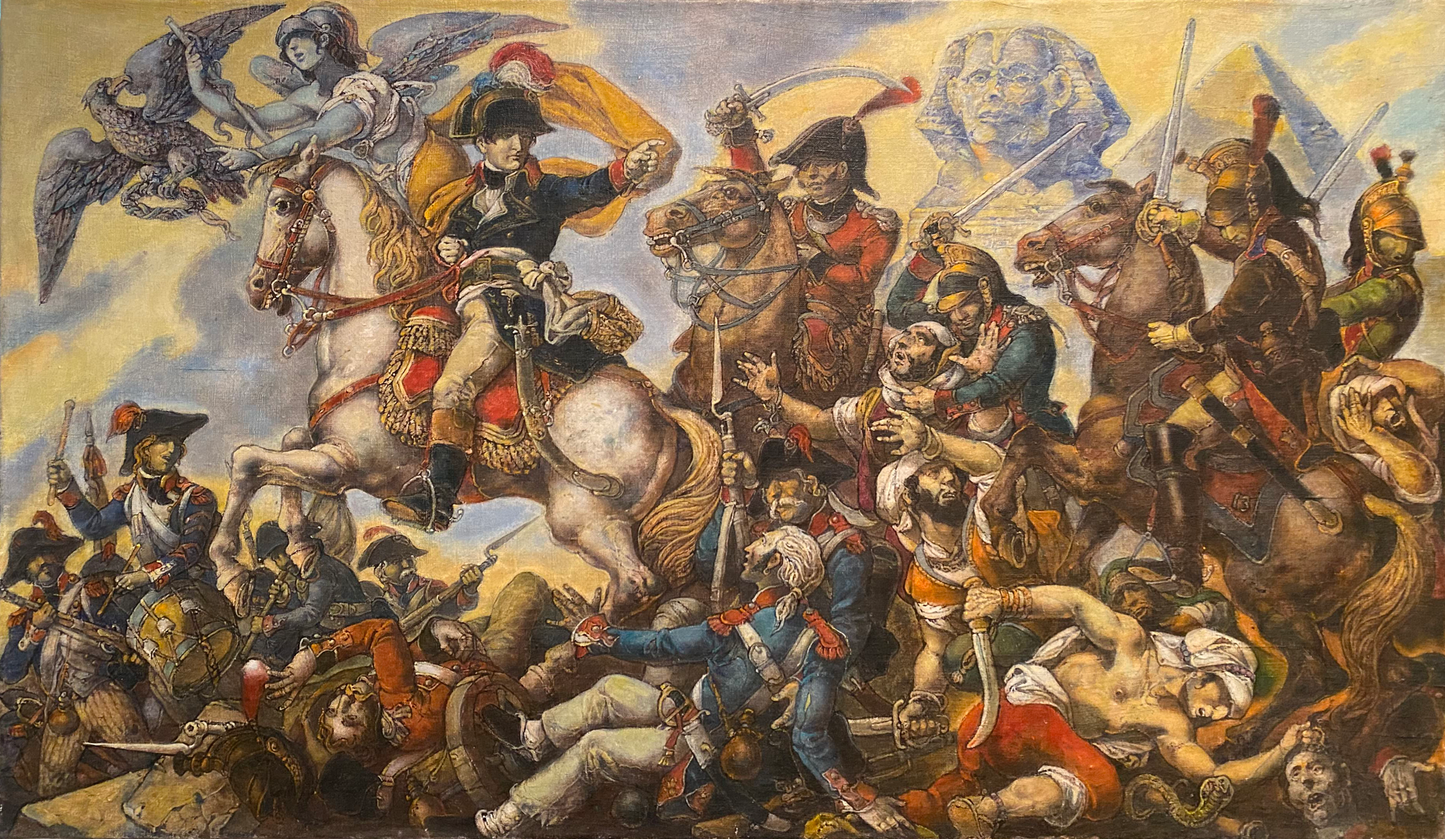 Oil painting of Napoleon in Egypt battle by Litvinov Oleg Arkad’yevich