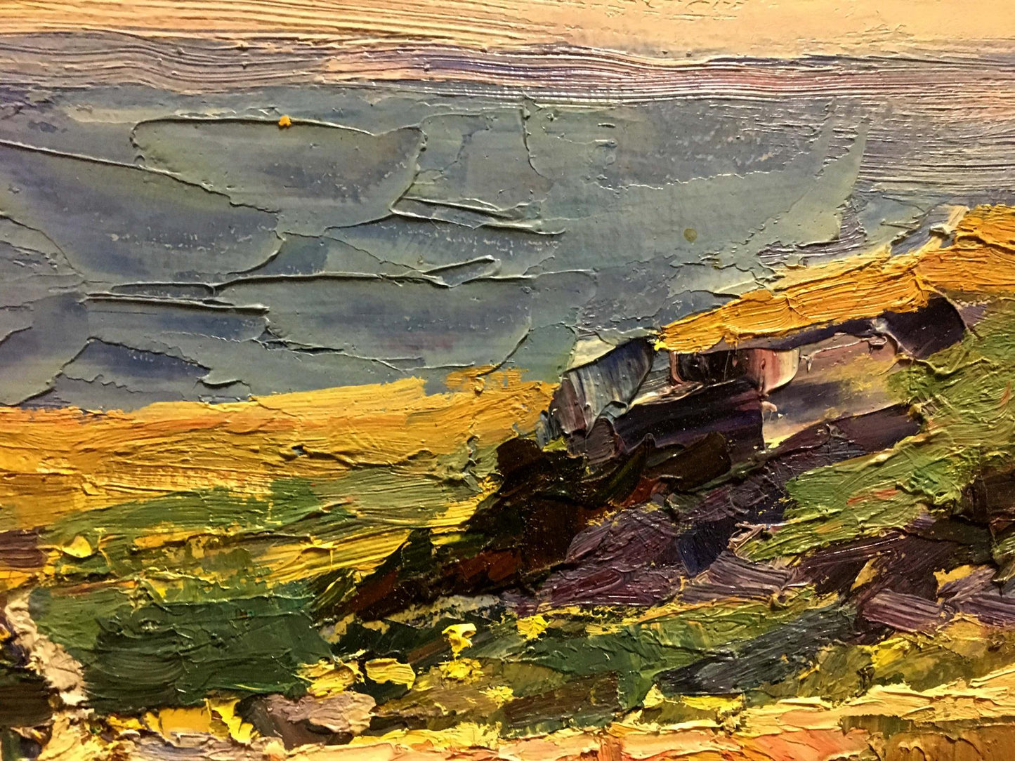 Impasto oil painting of mountain landscape by Shapovalov Sergey Gavrilovich