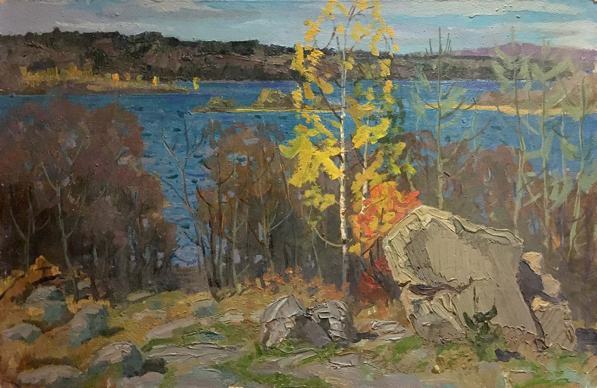 Oil painting by the river Korostelev by Vladimir Alexandrovich