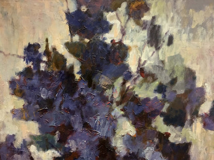 Oil painting Lilac by Zhurakovsky Victor Petrovich, purple blue white strokes