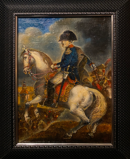 Oil painting Portrait of Napoleon on horseback Oleg Litvinov