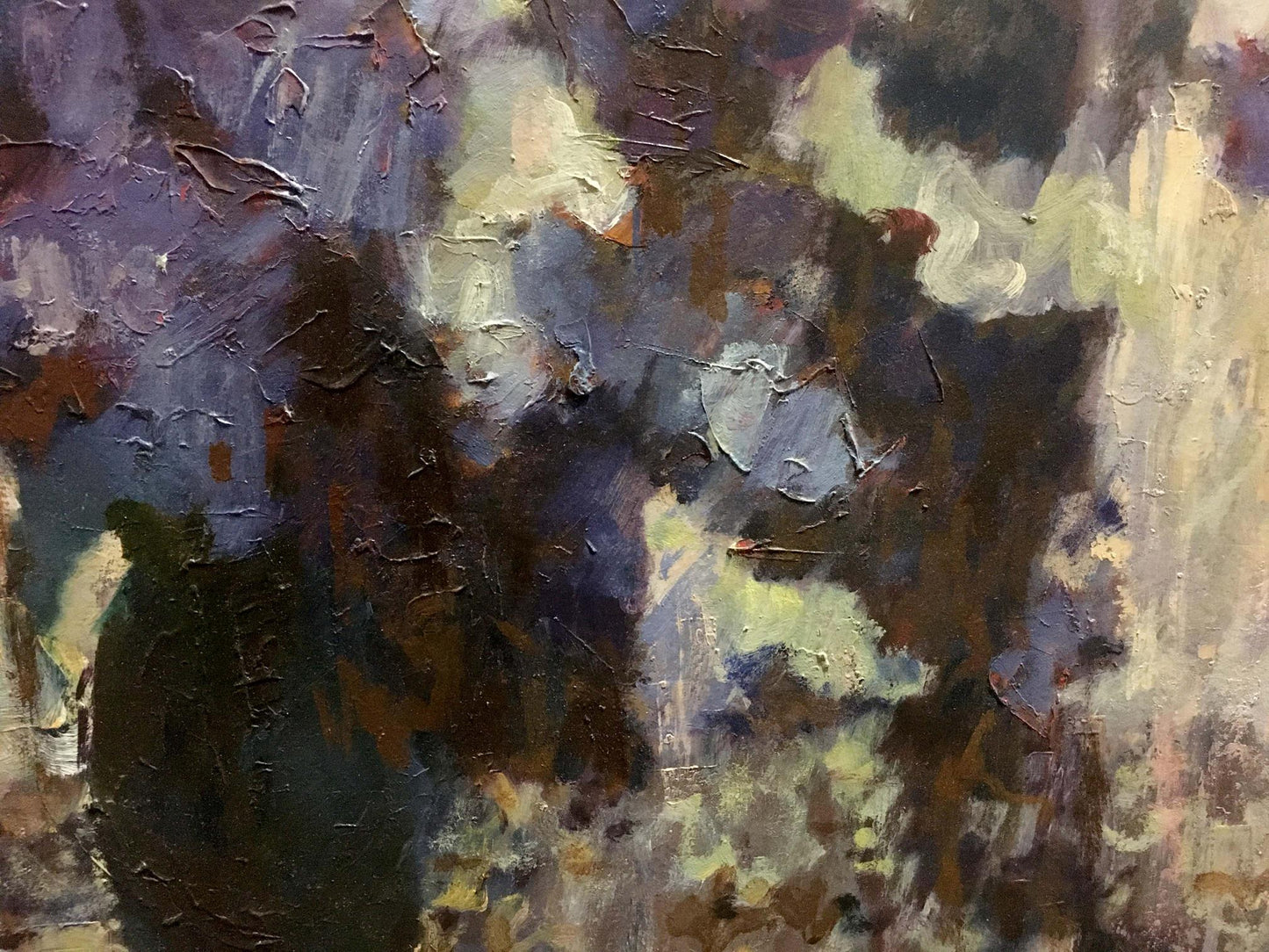 Oil painting Lilac by Zhurakovsky Victor Petrovich, abstract impasto in purples and blues