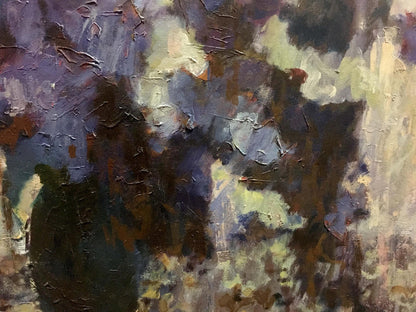 Oil painting Lilac by Zhurakovsky Victor Petrovich, abstract impasto in purples and blues