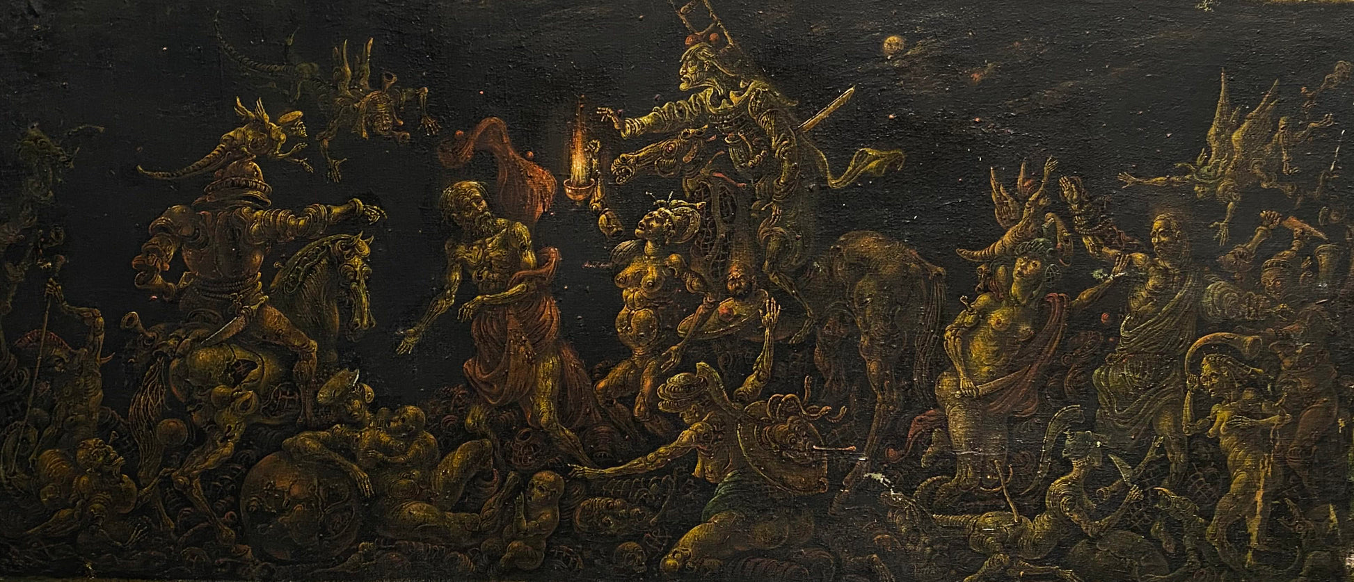 Dark oil painting of Peters denial by Litvinov Oleg Arkadyevich