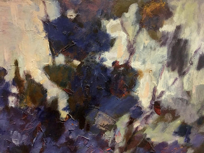 Oil painting Lilac by Zhurakovsky Victor Petrovich, abstract textured blues and purples