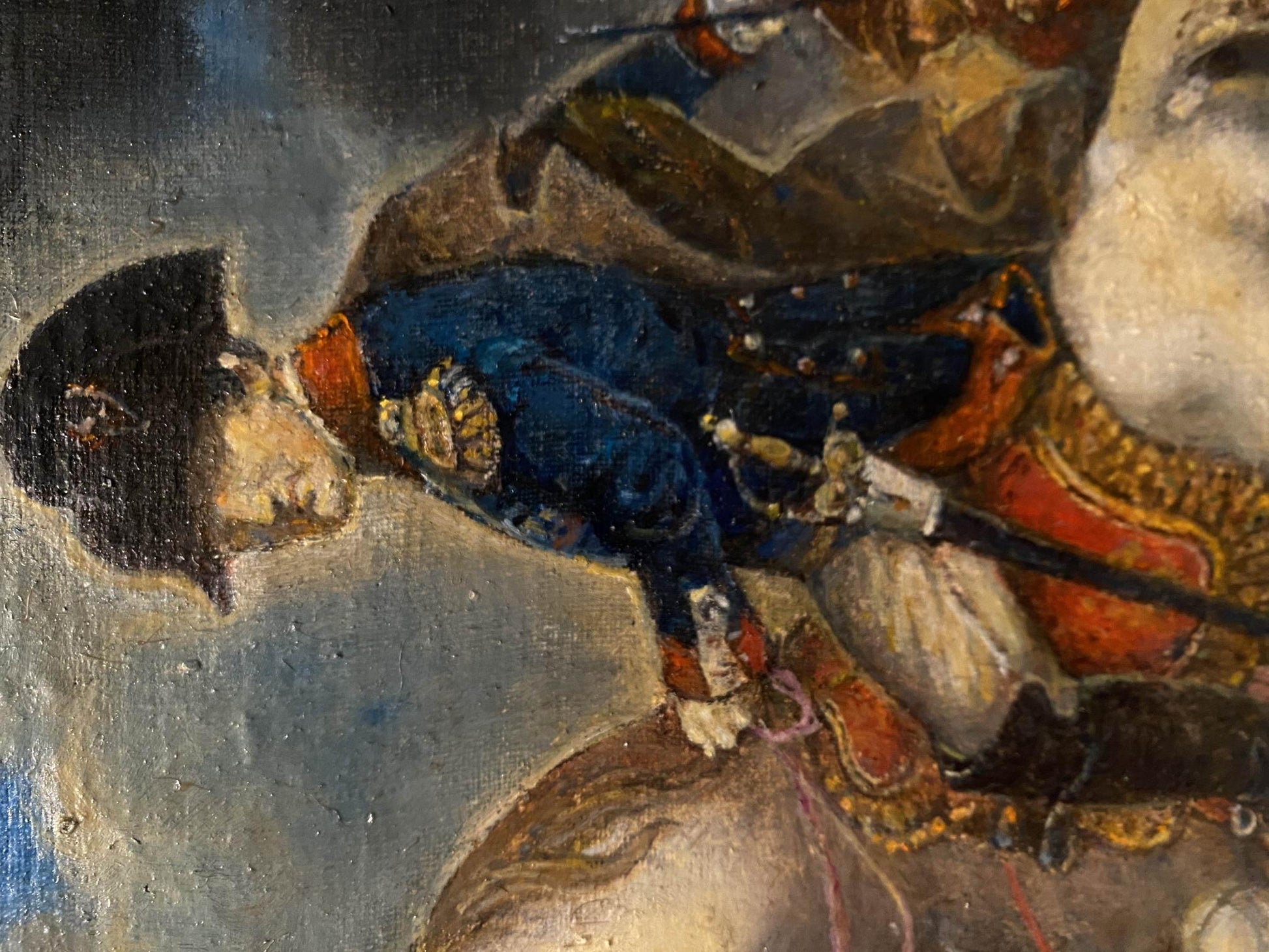 Oleg Litvinov captures Napoleon's equestrian portrait in this oil painting