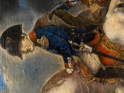 Oleg Litvinov captures Napoleon's equestrian portrait in this oil painting