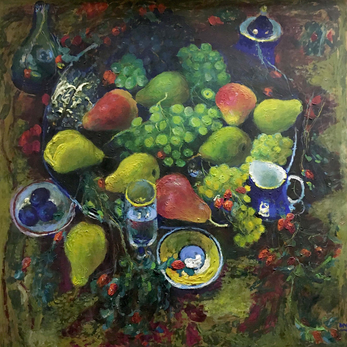 Oil painting Fruit on the table by Maksimenko Nikolay Antonovich