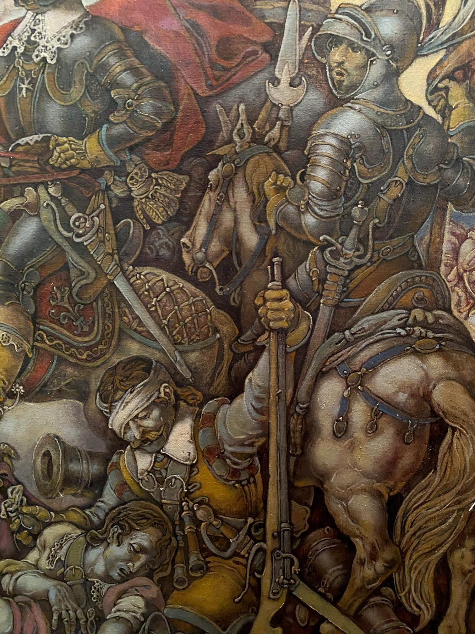 Oil painting of Ivan Sirko arriving in France by Oleg Litvinov