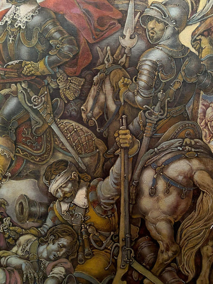 Oil painting of Ivan Sirko arriving in France by Oleg Litvinov