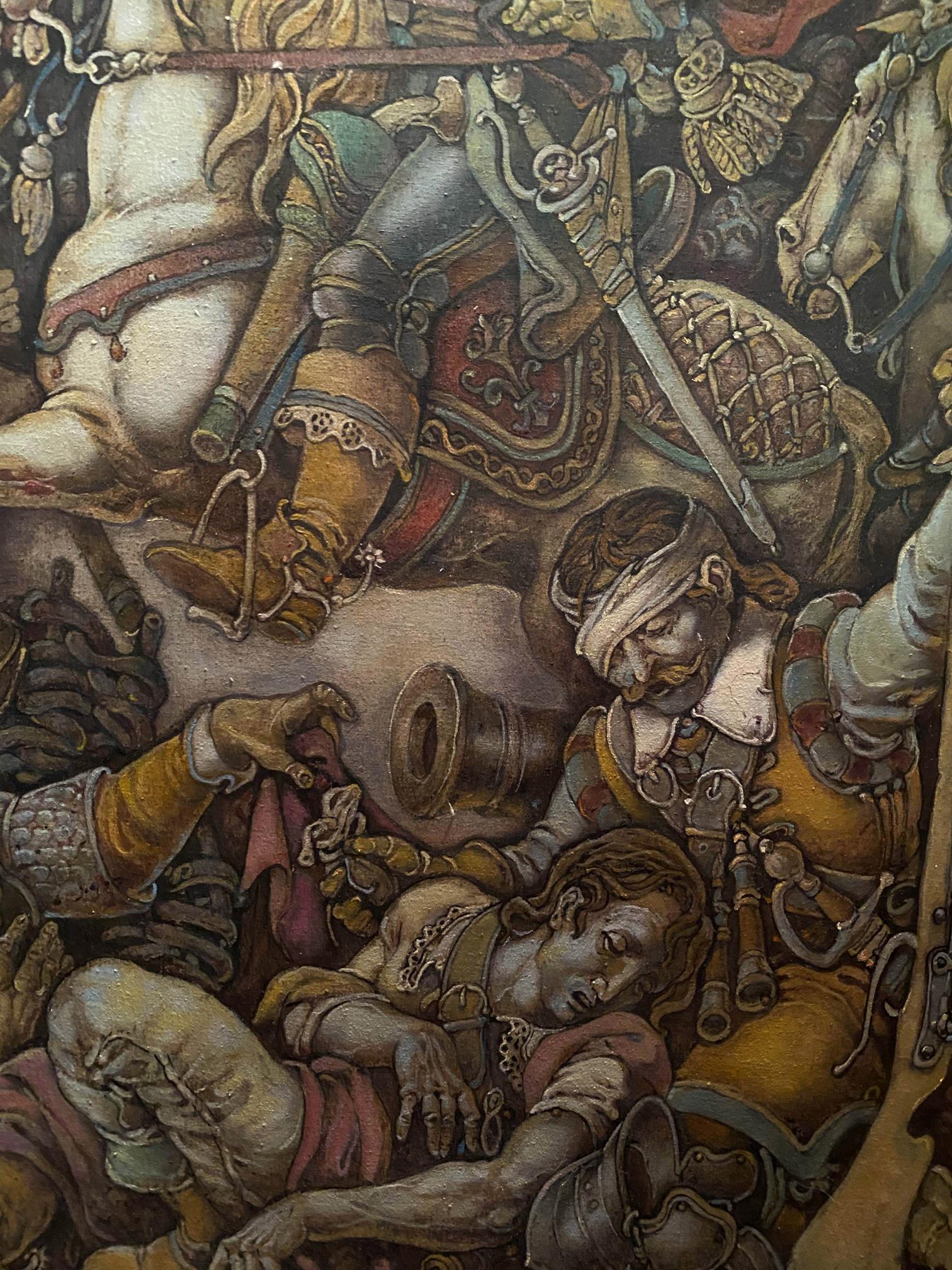 Oil painting of Ivan Sirko arriving in France by Oleg Litvinov