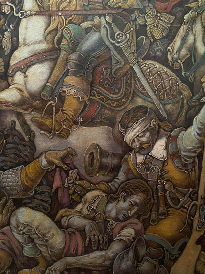 Oil painting of Ivan Sirko arriving in France by Oleg Litvinov