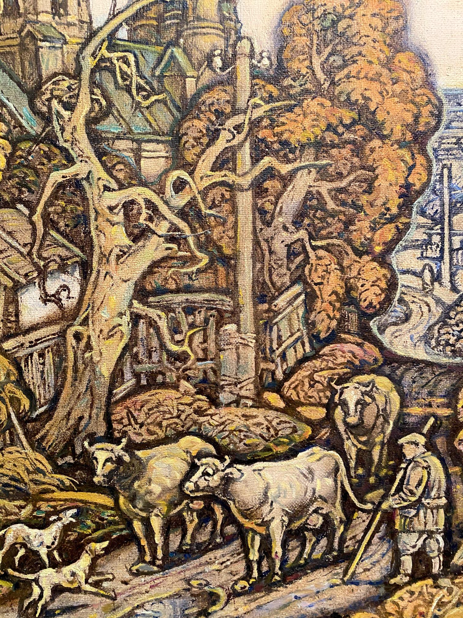 Rustic oil painting Autumn by Litvinov Oleg Arkad’yevich, pastoral scene