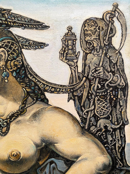 Oil painting Winter 2010 by Litvinov Oleg Arkad’yevich with mythological figure