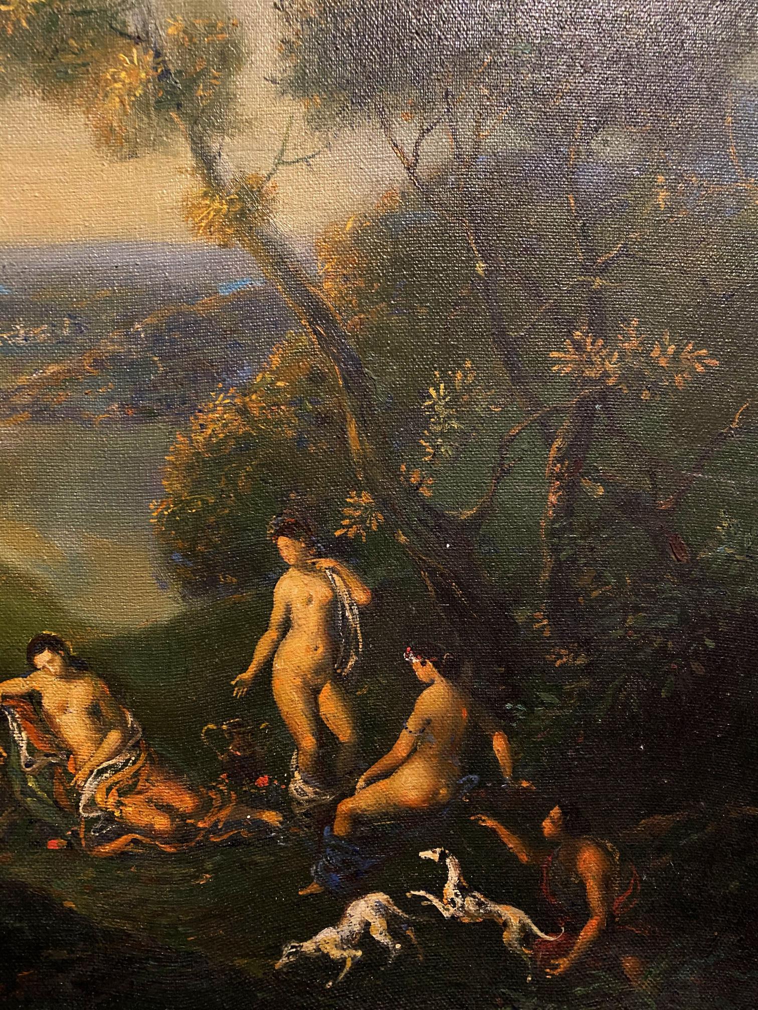 Oil painting of nude Bacchus and Ariadne by Litvinov Oleg Arkad’yevich