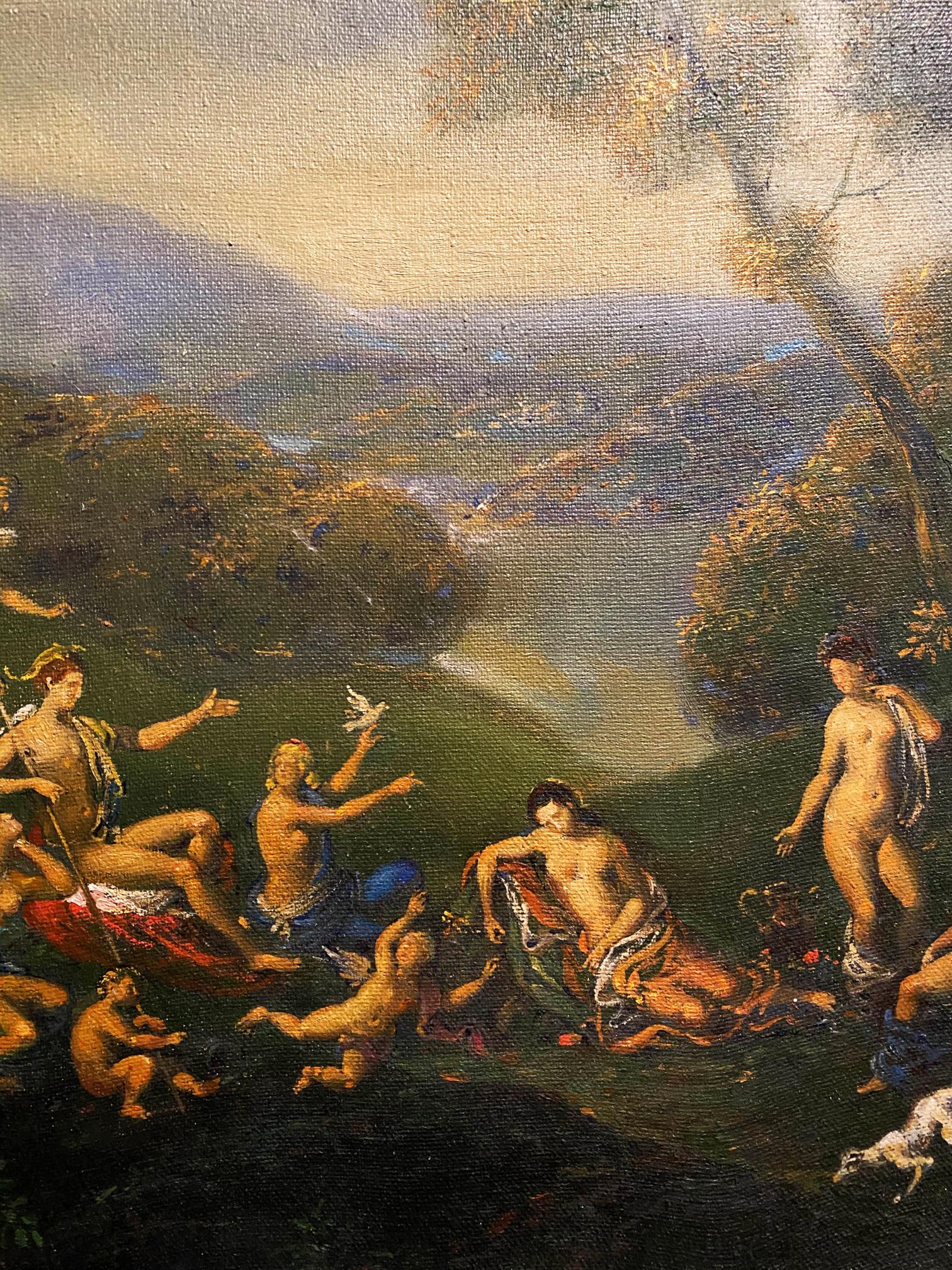 Oil painting of Bacchus and Ariadne by Litvinov Oleg Arkad’yevich