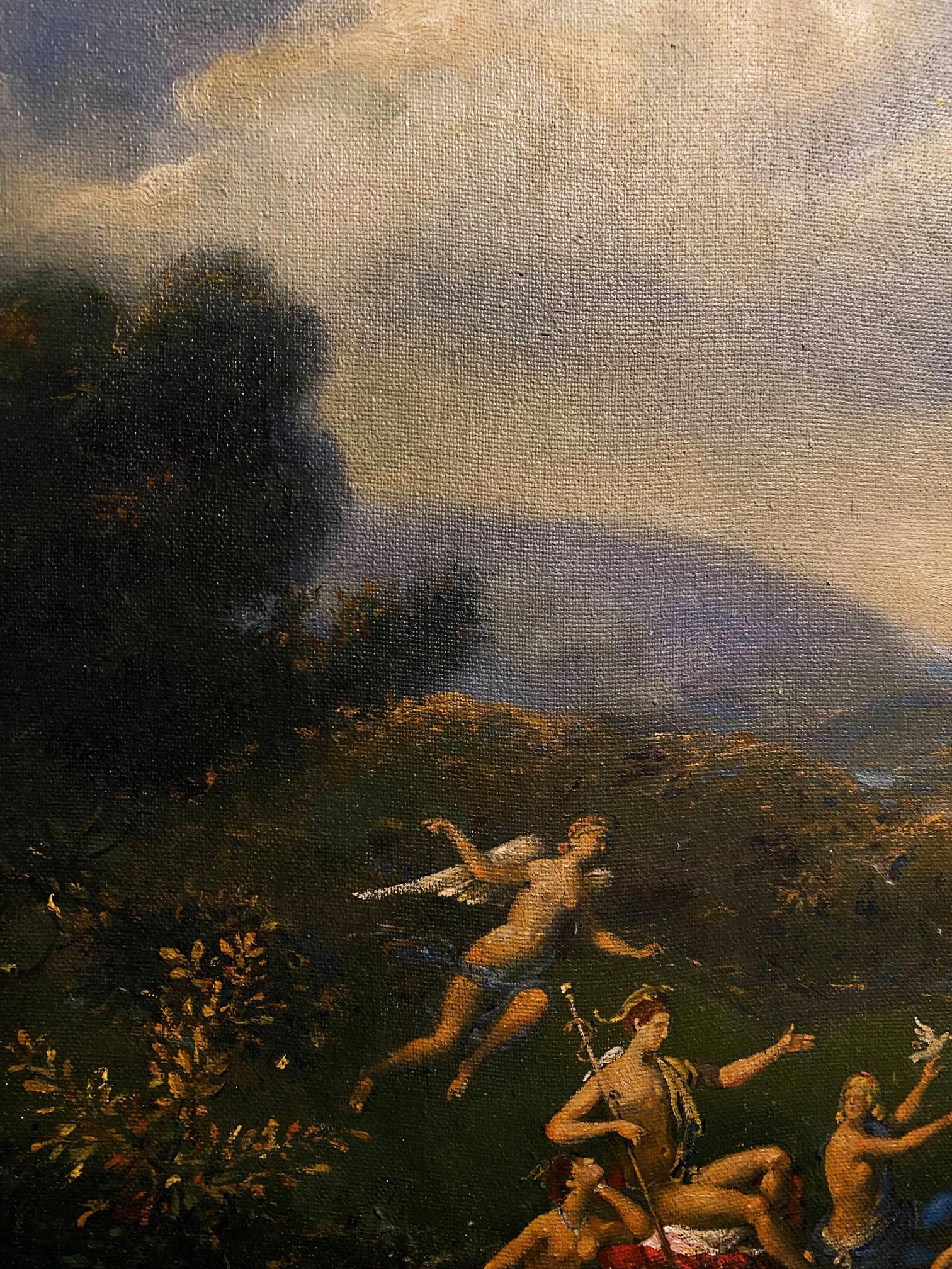Oil painting of Bacchus and Ariadne by Litvinov Oleg Arkad’yevich