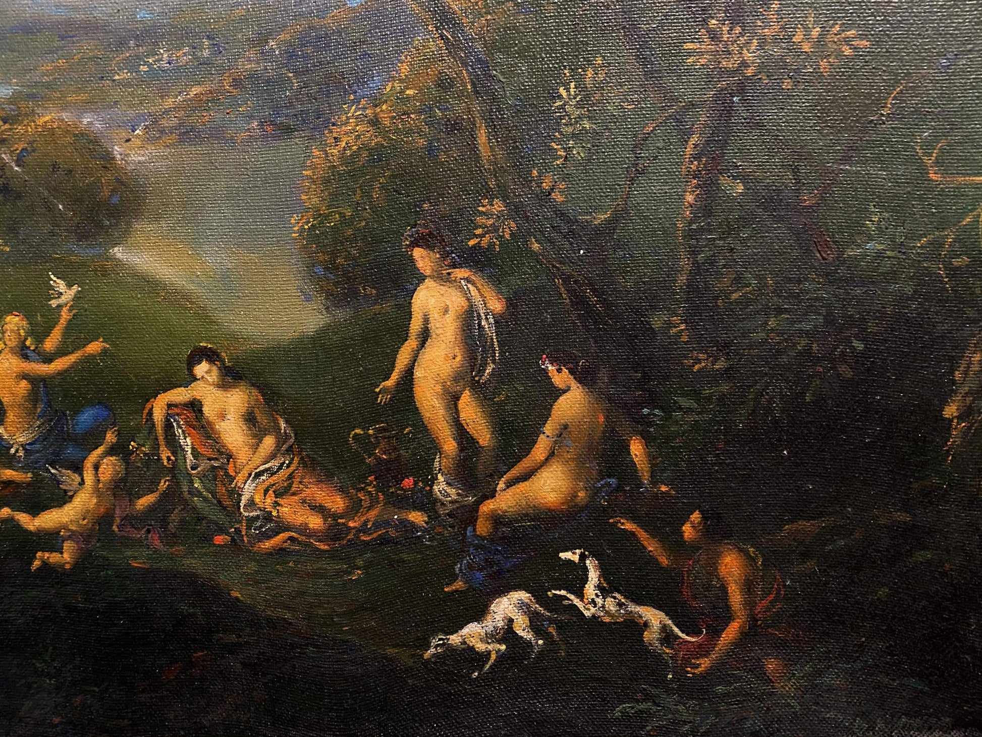 Oil painting of Bacchus and Ariadne by Litvinov Oleg Arkad’yevich