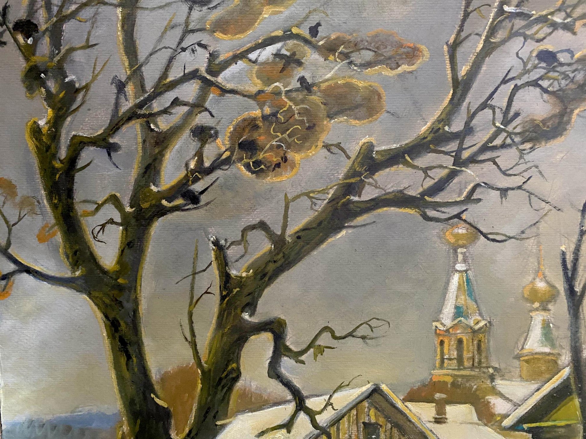 Oil painting To spring by Litvinov Oleg Arkad’yevich, gnarled tree