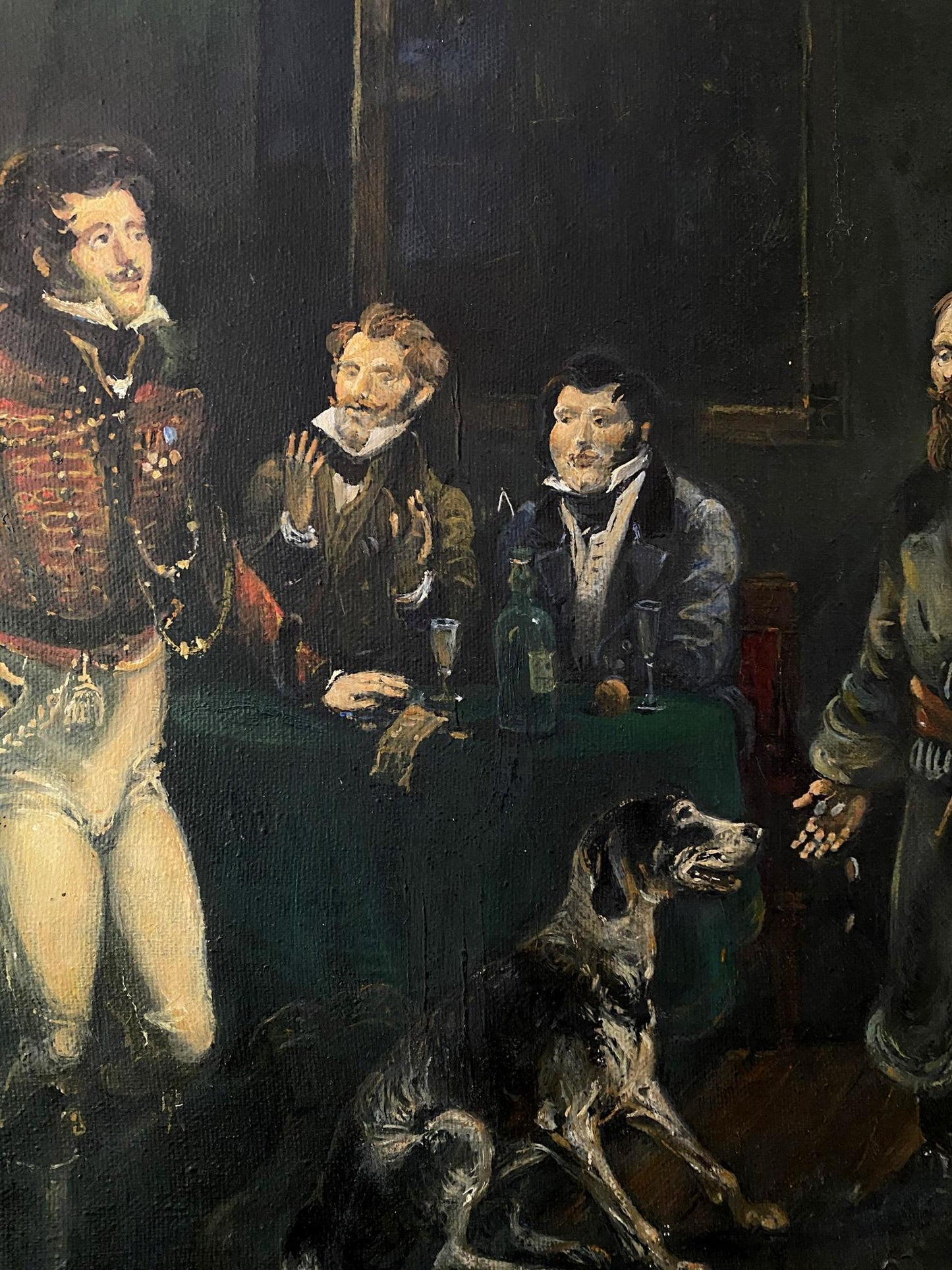 Oil painting of two hussars by Tolstoy Litvinov Oleg Arkad’yevich