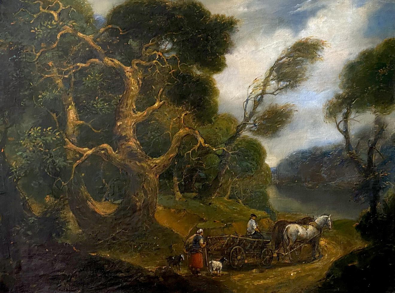 Rustic oil painting by Windy Litvinov Oleg Arkadyevich of gnarled leafy tree