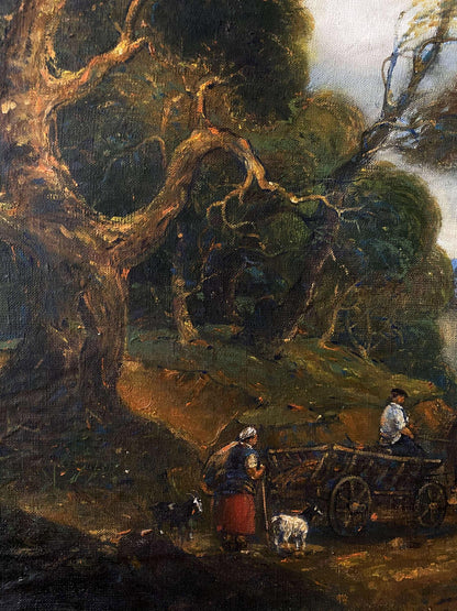 Oil painting of massive gnarled tree by Windy Litvinov Oleg Arkadyevich
