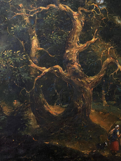 Oil painting of massive gnarled tree by Windy Litvinov Oleg Arkad’yevich