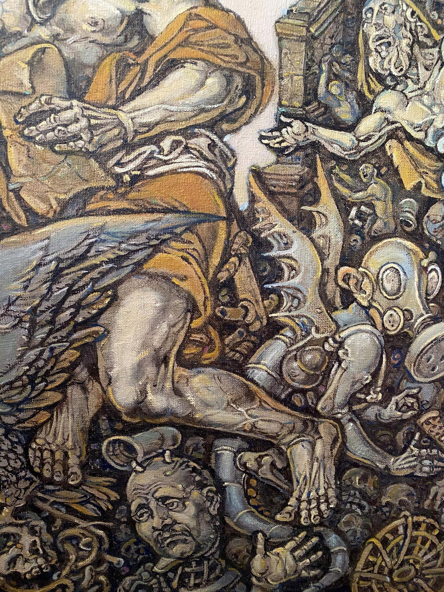 Oil painting of muscular skeletal John the Evangelist by Oleg Litvinov