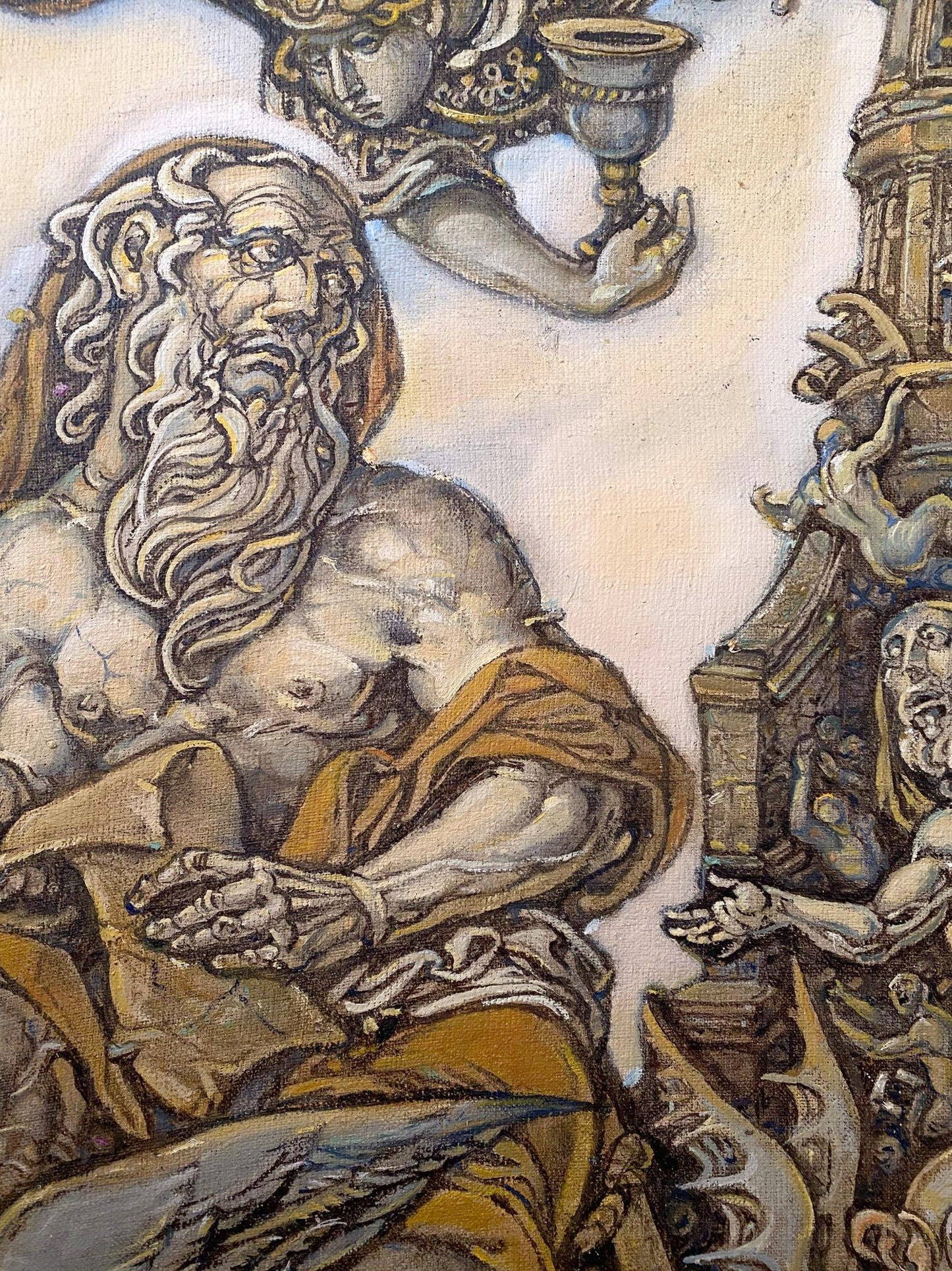 Detailed oil painting of John the Evangelist by Oleg Litvinov