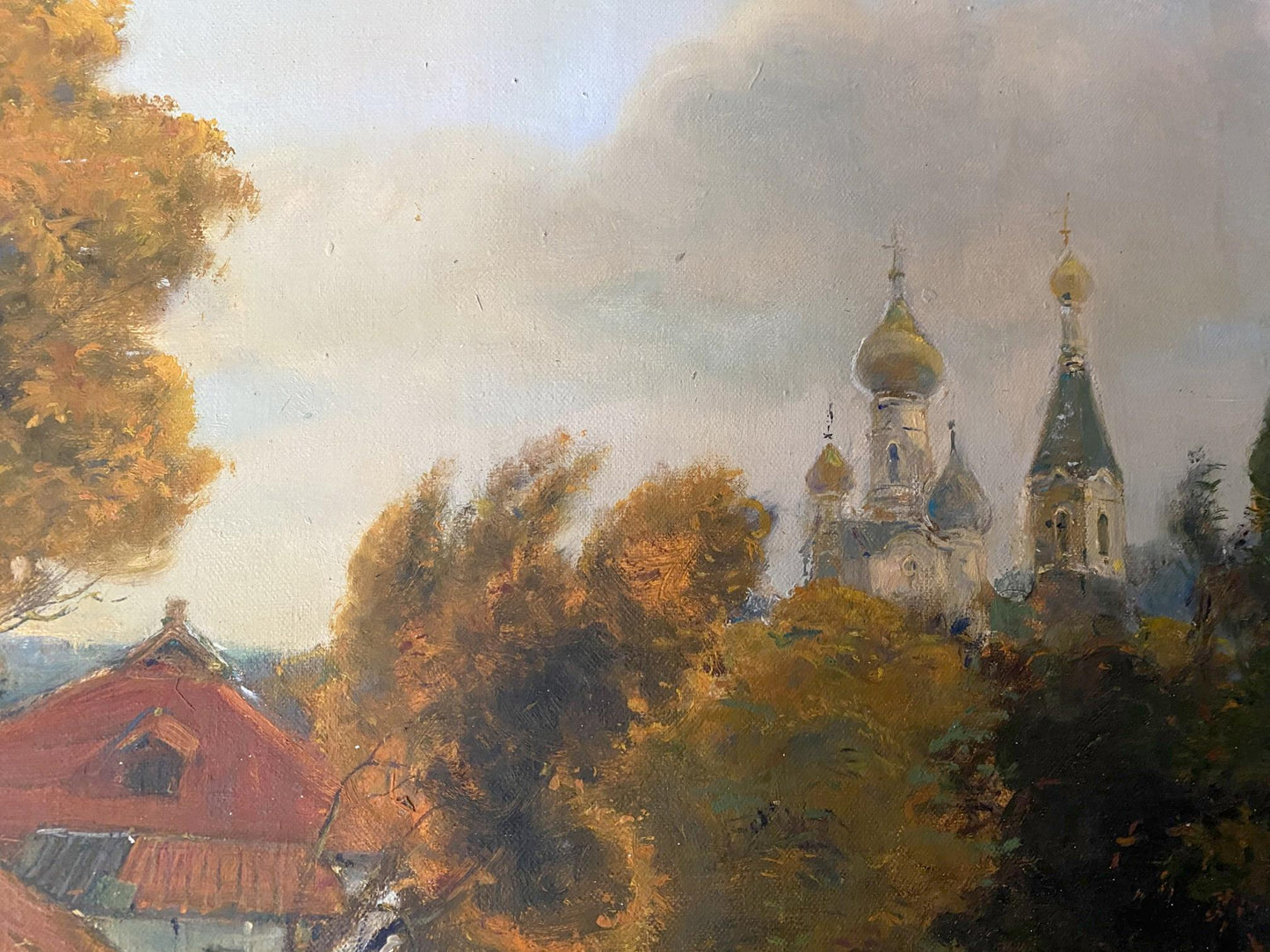 Oil painting Evening call by Litvinov Oleg Arkad’yevich: R. Orthodox church