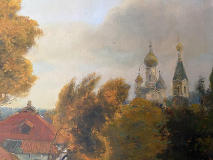 Oil painting Evening call by Litvinov Oleg Arkad’yevich: R. Orthodox church