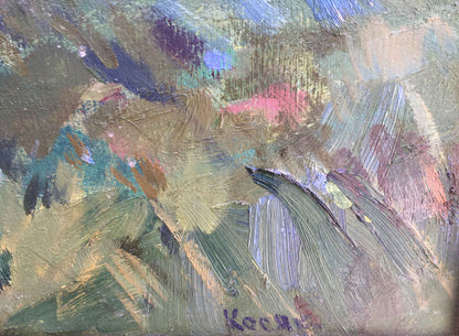 Oil painting of Lenin by Yudenko Lyudmila Vladimirovna, abstract earthy tones
