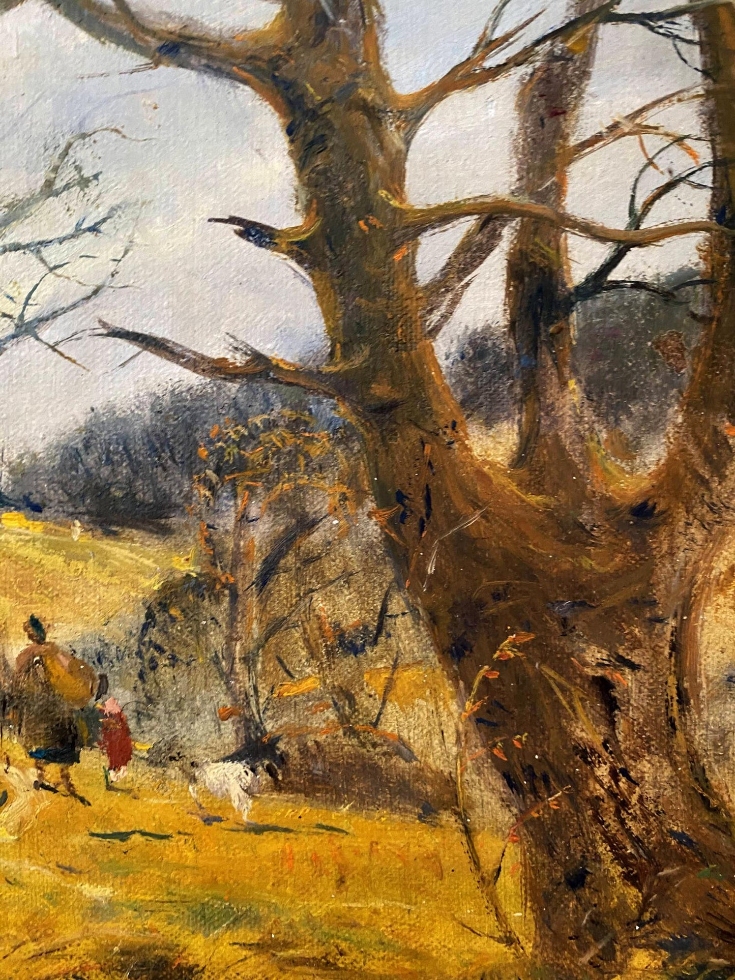Oil painting Village dream by Litvinov Oleg Arkad’yevich, massive tree