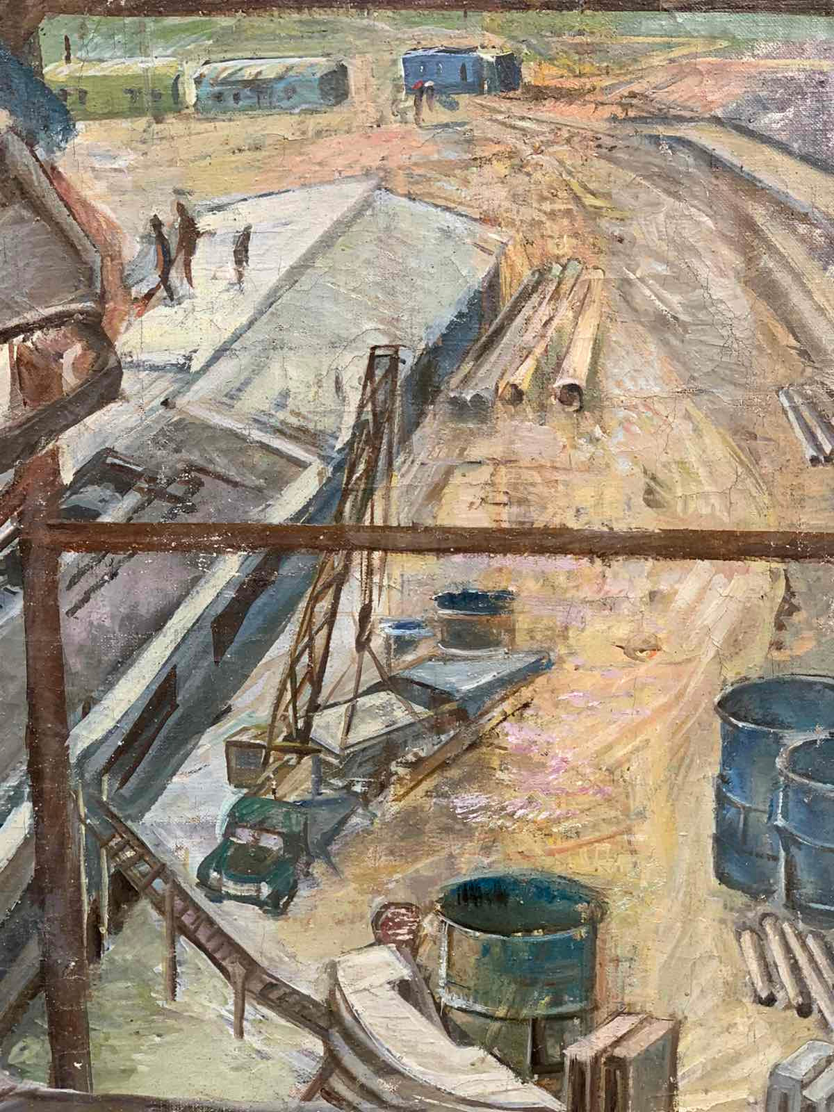 Oil painting by Welder Ivanova Valentina Vladimirovna of construction site