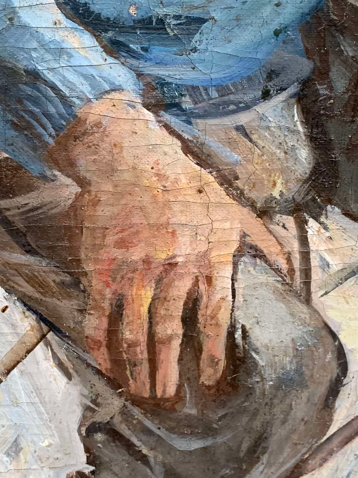 Textured earth-toned hand by welder Ivanova Valentina Vladimirovna oil painting