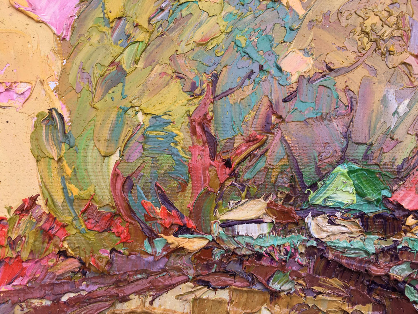 Village landscape Art Autumn 