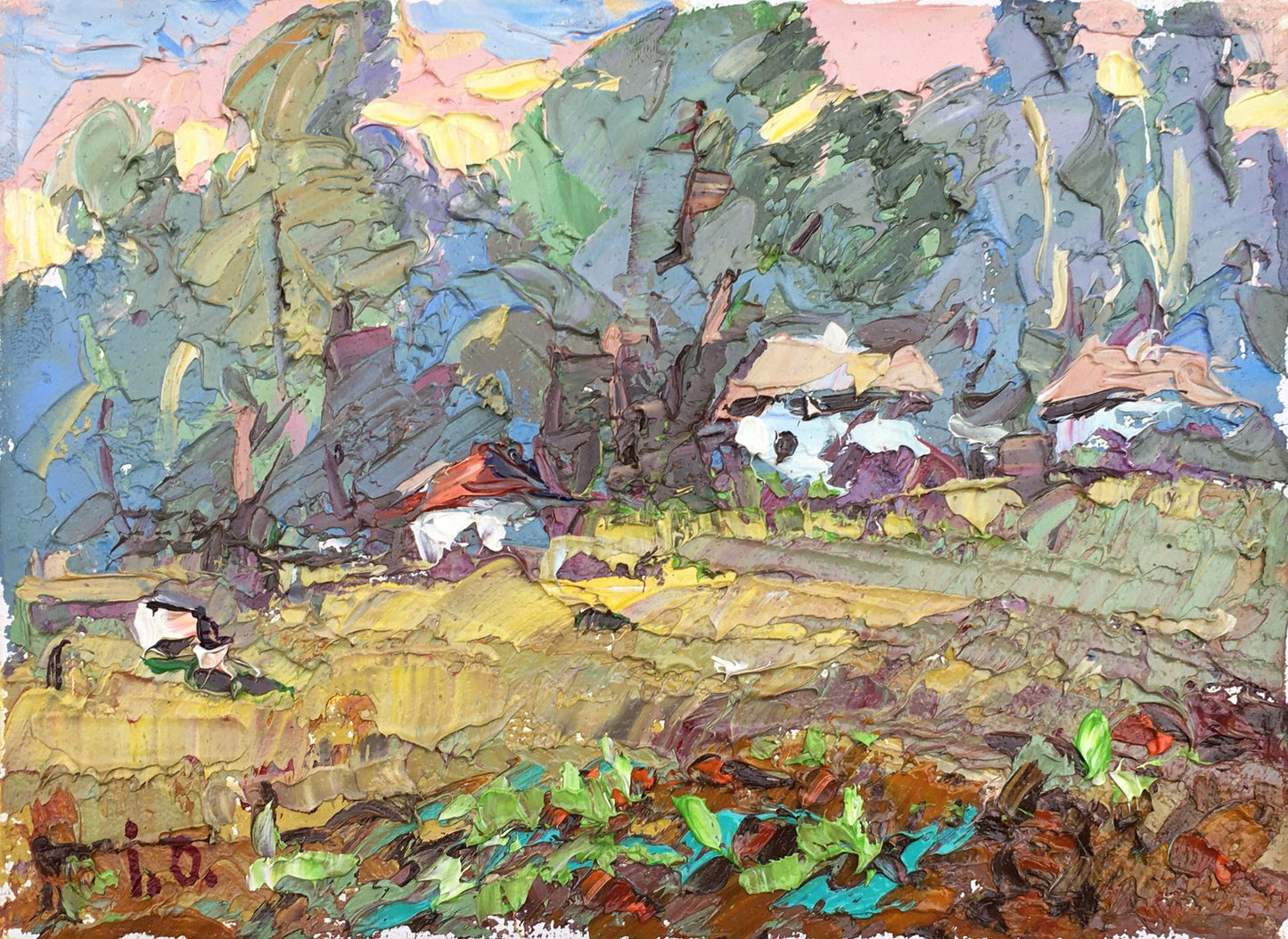 Oil painting Village edge Ivanyuk Alex