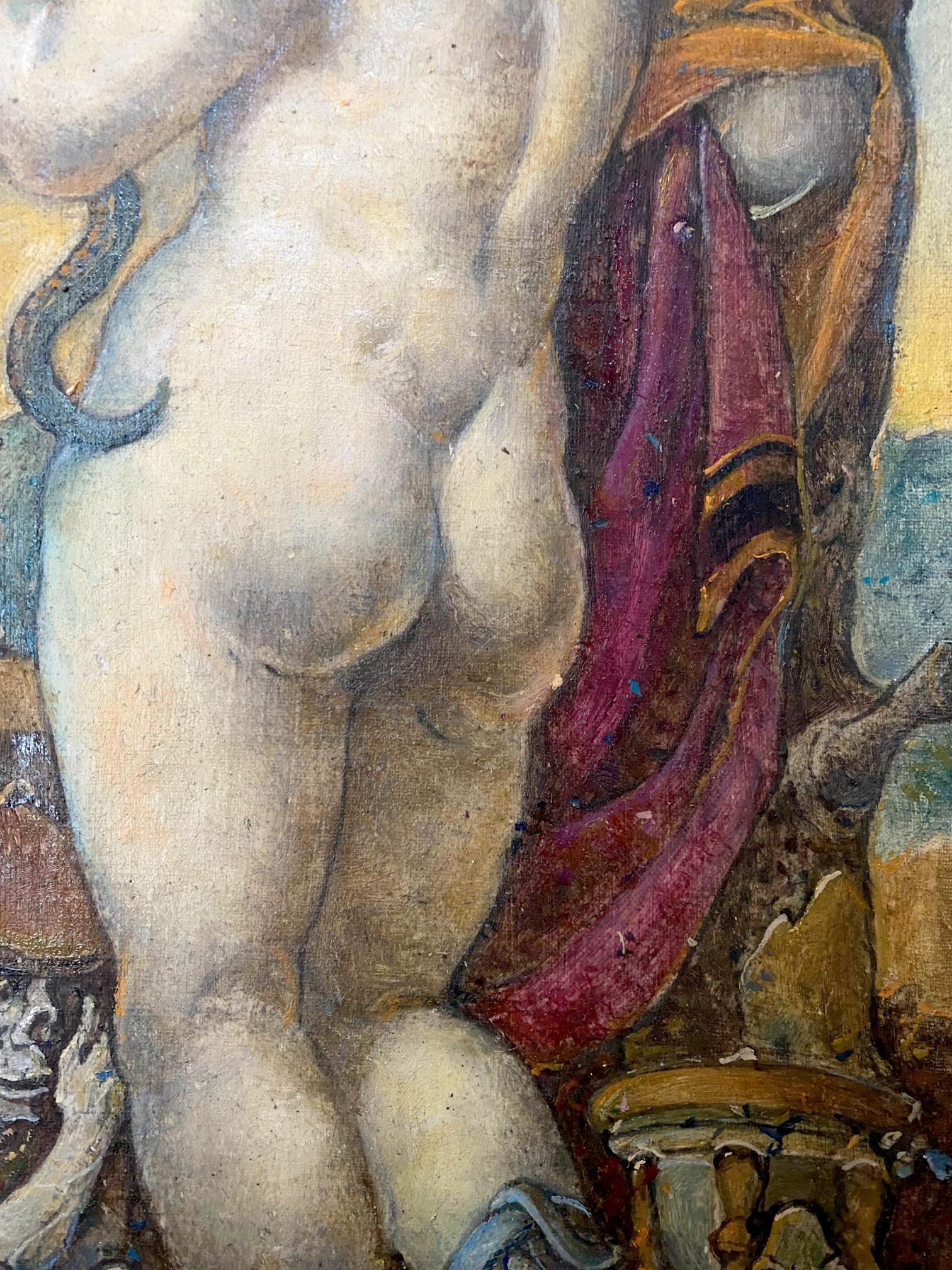 Oil painting of nude princess portrait by Litvinov Oleg Arkad’yevich