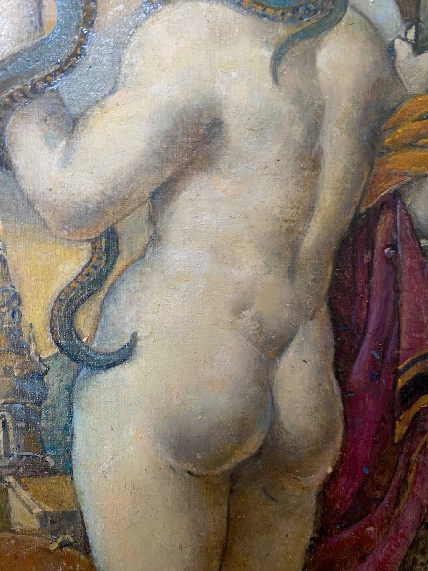 Oil painting of nude princess portrait by Litvinov Oleg Arkadyevich