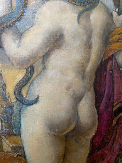 Oil painting of nude princess portrait by Litvinov Oleg Arkadyevich