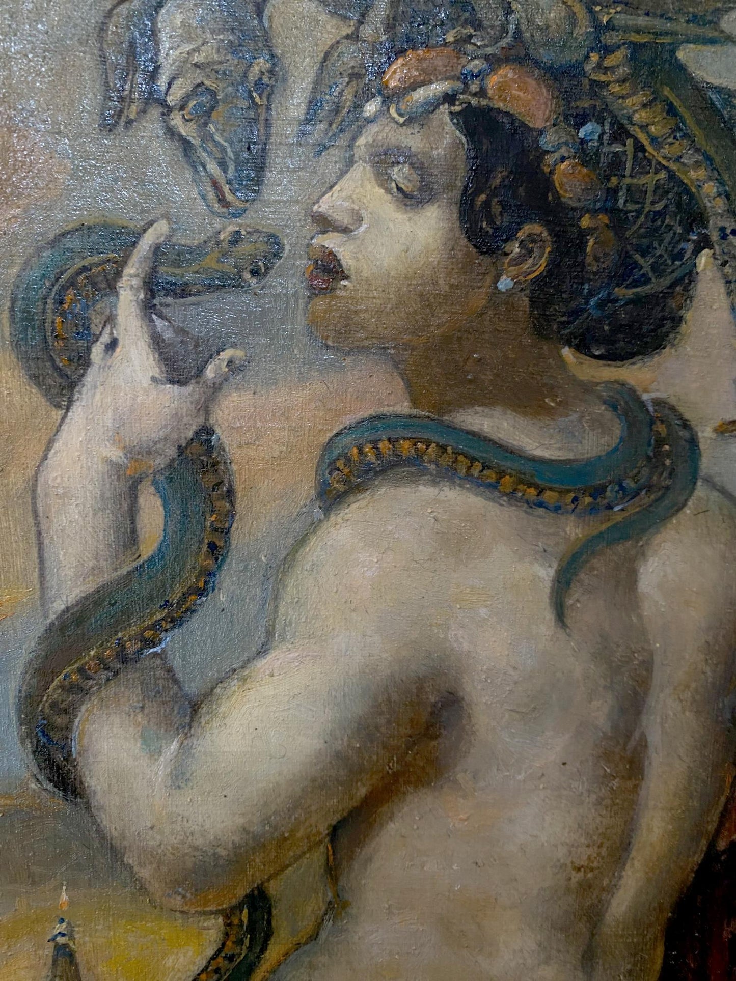 Oil painting of princess by Litvinov Oleg Arkad’yevich with serpent