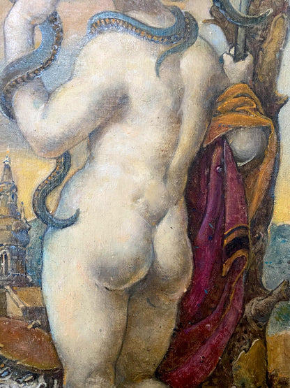 Oil painting of nude muscular princess by Litvinov Oleg Arkad’yevich