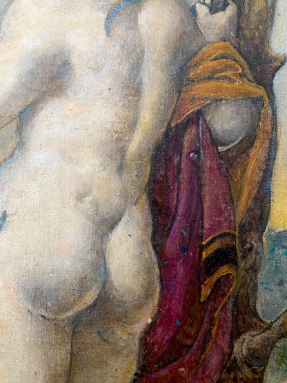 Oil painting of nude princess portrait by Litvinov Oleg Arkad’yevich