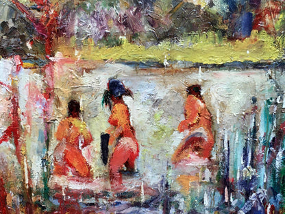 Abstract oil painting by August Novikovsky Alexander Vladimirovich