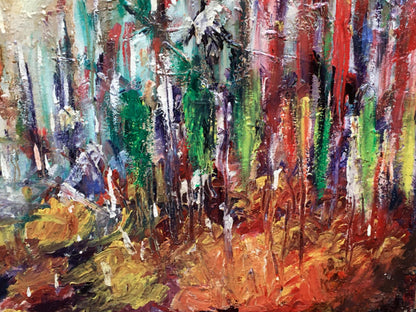 Vibrant abstract oil painting by August Novikovsky Alexander Vladimirovich