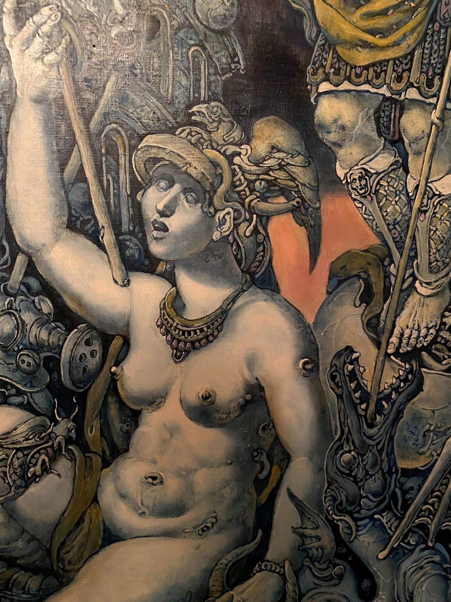 Oil painting of Bringers of Destruction by Oleg Litvinov with serpent head