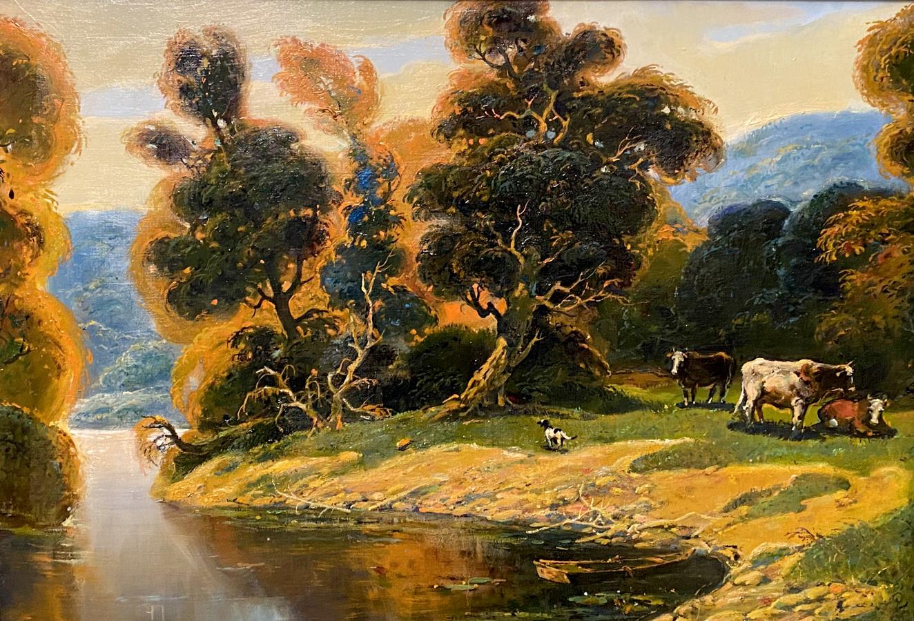 Serene oil painting Quiet river by Litvinov Oleg Arkad’yevich