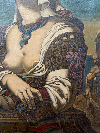 Oil painting of summer mythological portrait by Oleg Litvinov