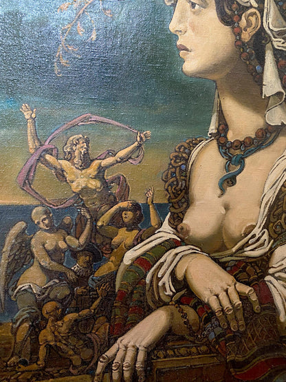 Oil painting Summer mythological portrait by Oleg Litvinov