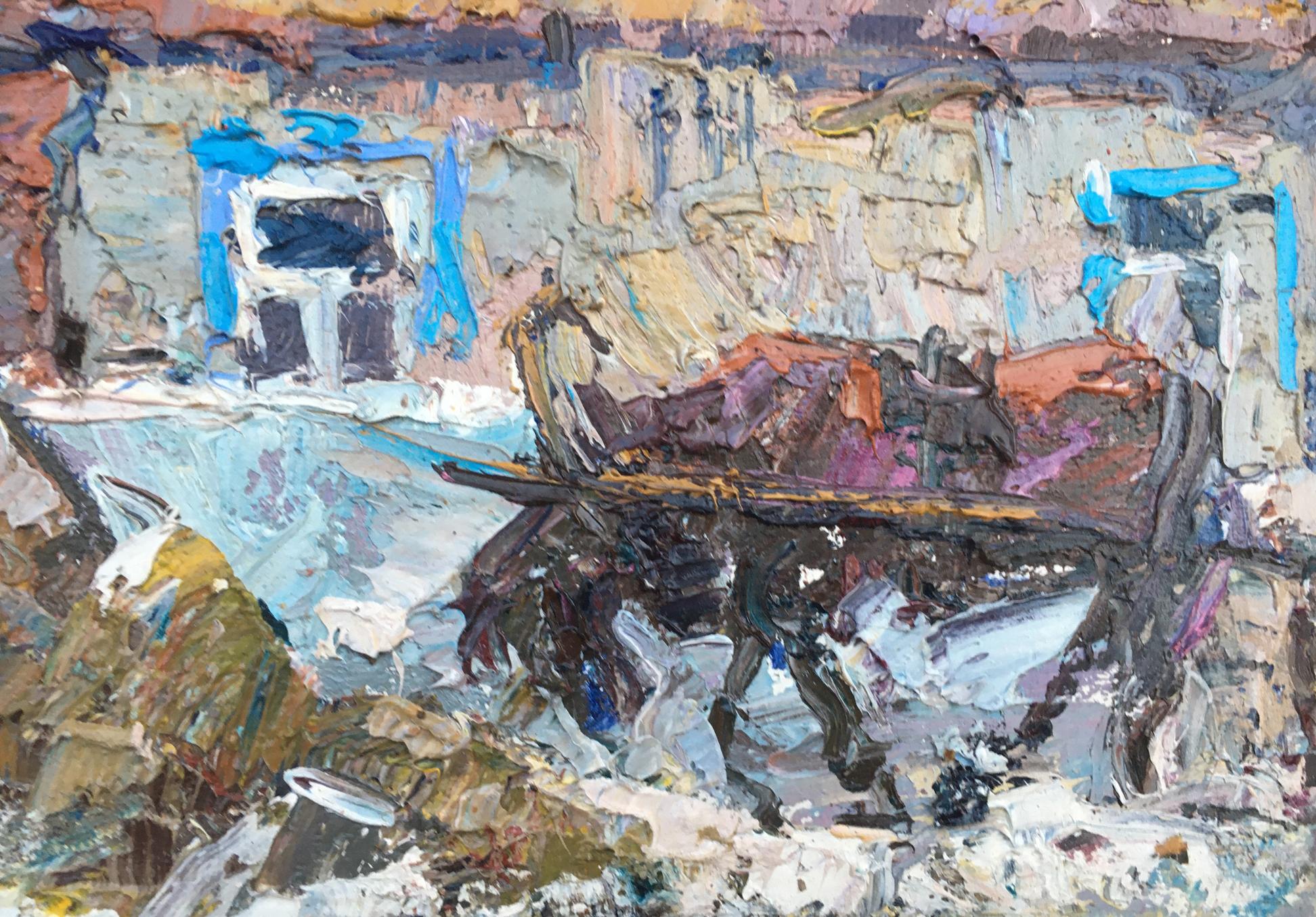 Oil painting  road